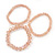 Set Of 3 Pale Pink Glass Flex Bracelets - 18cm Length - view 5