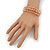 Set Of 3 Pale Pink Glass Flex Bracelets - 18cm Length - view 4