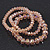 Set Of 3 Pale Pink Glass Flex Bracelets - 18cm Length - view 2