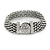 Rhodium Plated Mesh Bracelet With Diamante Magnetic Clasp - 18cm Length - view 11