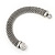Rhodium Plated Mesh Bracelet With Diamante Magnetic Clasp - 18cm Length - view 10