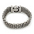 Rhodium Plated Mesh Bracelet With Diamante Magnetic Clasp - 18cm Length - view 5