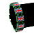 UK British Flag Union Jack Green Stretch Wooden Bracelet - up to 20cm length - view 2