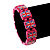 UK British Flag Union Jack Pink Stretch Wooden Bracelet - up to 20cm length - view 2