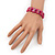 UK British Flag Union Jack Pink Stretch Wooden Bracelet - up to 20cm length - view 3