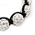 Unisex Bracelet Crystal White Enamel Crystal Beads 10mm - Adjustable - view 5