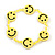 Children's Bright Yellow Acrylic 'Happy Face' Bracelet - Adjustable