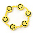Children's Bright Yellow Acrylic 'Happy Face' Bracelet - Adjustable - view 4