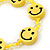 Children's Bright Yellow Acrylic 'Happy Face' Bracelet - Adjustable - view 3