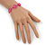 Children's Deep Pink Acrylic 'Happy Face' Bracelet - Adjustable - view 2