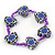 Children's Purple Acrylic 'Heart' Bracelet - Adjustable - view 4