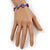 Children's Purple Acrylic 'Heart' Bracelet - Adjustable - view 2