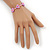 Children's Pink Acrylic 'Heart' Bracelet - Adjustable - view 3