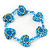 Children's Blue Acrylic 'Heart' Bracelet - Adjustable - view 4