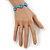 Children's Blue Acrylic 'Heart' Bracelet - Adjustable - view 2