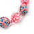 Pink Acrylic/Diamante Bead Children/Girls/ Petites Teen Buddhist Bracelet On Light Pink String - view 2