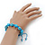 Sky Blue Acrylic/Diamante Bead Children/Girls/ Petites Teen Buddhist Bracelet On Light Blue String - view 4