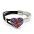 Swarovski Crystal Union Jack 'Heart' Leather Cord Bracelet - 17cm Length (for smaller wrists) - view 8