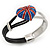 Swarovski Crystal Union Jack 'Heart' Leather Cord Bracelet - 17cm Length (for smaller wrists) - view 5