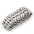 Matt/Polished Silver Bar Crystal Flex Bracelet - 18cm Length - view 4