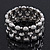 Matt/Polished Silver Bar Crystal Flex Bracelet - 18cm Length - view 6