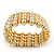 Wide Matt Gold Bead/Crystal Flex Bracelet - 18cm Length - view 8