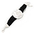 Ethnic Hammered Disk Black Cotton Cord Bracelet In Silver Plating - 16cm Length/ 5cm Extension - view 7
