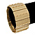 Vintage Hammered Bar Flex Bracelet In Gold Plating - 20cm Length - view 5