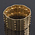 Vintage Hammered Bar Flex Bracelet In Gold Plating - 20cm Length - view 6