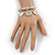 Silver Plated Charm 'Heart, Serenity & Angel' Flex Bangle Bracelet - 18cm Length - view 4