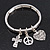 Silver Plated Charm 'Prayer of Saint Francis' Flex Bangle Bracelet - 18cm Length