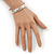 Silver Plated 'Peace & Unity' Flex Bangle Bracelet - 18cm Length - view 2