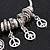 Burn Silver 'Peace' Charm Bracelet - 19cm Length - view 4
