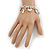 Rhodium Plated Charm 'Heart, Key & Lock' Link Bracelet - 16cm (For Small Wrist) - view 5