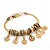 Gold Plated Peace Charm 'Heiwa' Bracelet - 19cm Length - view 7