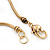 Gold Plated Peace Charm 'Heiwa' Bracelet - 19cm Length - view 5