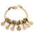 Gold Plated Peace Charm 'Heiwa' Bracelet - 19cm Length - view 8