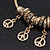 Gold Plated Peace Charm 'Heiwa' Bracelet - 19cm Length - view 3