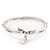 Silver Plated Charm 'Dreamer' Flex Bangle Bracelet - 18cm Length - view 6