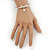 Silver Plated Charm 'Dreamer' Flex Bangle Bracelet - 18cm Length - view 5