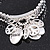 Silver Plated Charm 'Peace' Flex Bracelet - 19cm Length - view 2
