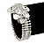 Silver Plated Charm 'Peace' Flex Bracelet - 19cm Length - view 4