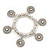 Silver Plated Metal Ring 'Indian Sun' Charm Flex Bracelet - 18cm Length - view 3