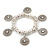 Silver Plated Metal Ring 'Indian Sun' Charm Flex Bracelet - 18cm Length - view 7