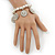 Silver Plated Metal Ring 'Indian Sun' Charm Flex Bracelet - 18cm Length - view 4