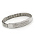 Unisex Silver Plated Swarovski Crystal Flex Tennis Bracelet - 20cm Length - view 8