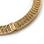 Burn Gold Textured Diamante Flex Bracelet - 19cm Length - view 6