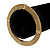 Burn Gold Textured Diamante Flex Bracelet - 19cm Length - view 3