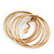 Matte and Hammered Boutique Bangle Set (Gold Tone) - up to 18cm Length - view 3