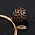 Oversized 'Buddhist' Ball Charm Boutique Bangle (Gold Plated) - 18cm Length - view 5